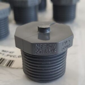 *NEW* [11] GF NSF-PW SCH80 PVC1 D2464 High Strength Threaded Plug Fittings 3/4" - Image 4