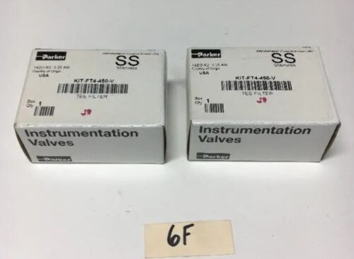 New Factory Sealed Parker KIT-FT4-450-V Tee Filters (Qty Of 2) Fast Shipping! Main Image
