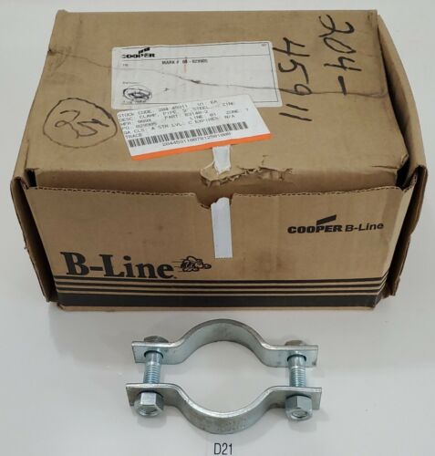 *NEW* BOX OF 25 Cooper B-Line B3140-2 ZN Pipe Clamps 2" Steel Zinc + Warranty! Main Image