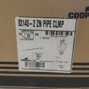 *NEW* BOX OF 25 Cooper B-Line B3140-2 ZN Pipe Clamps 2" Steel Zinc + Warranty! - Image 8