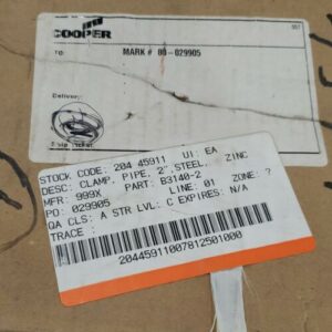 *NEW* BOX OF 25 Cooper B-Line B3140-2 ZN Pipe Clamps 2" Steel Zinc + Warranty! - Image 9