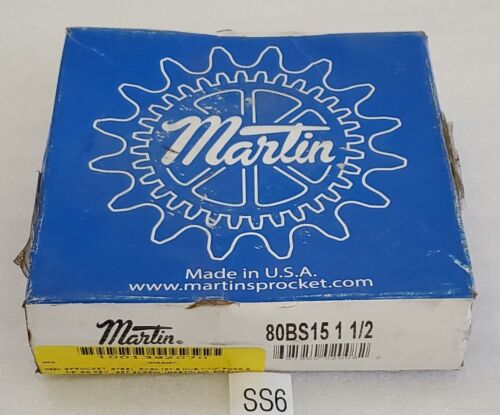 *NEW SEALED* Martin 80BS15 1 1/2 Finished Bore Roller Chain Sprocket + Warranty! Main Image