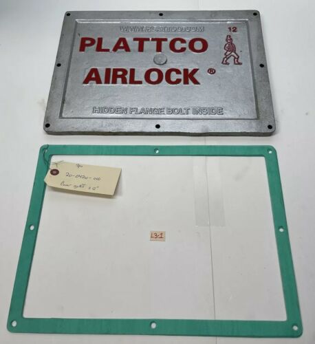 New!! Plattco Air Lock Cover w/Gaskets 20-04210-010 Cover 12”x 16-5/8” Main Image
