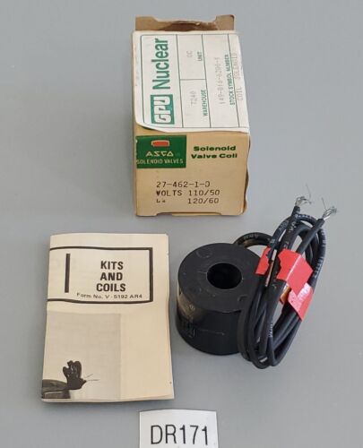 *NEW IN BOX* Asco 27-462-1-D Solenoid Valve Coil 110/120V 50/60Hz + Warranty! Main Image