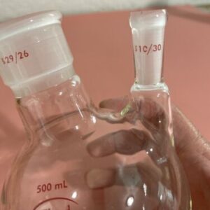WILMAD LABGLASS 500ml Glass 2-Neck Round Bottom Flask 29/26 & 10/30 - Image 3