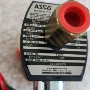 *NEW* Asco EF8317G035 Red Hat Valve 1/4" Pipe 3W NC 110/120V 50/60Hz + Warranty! - Image 3