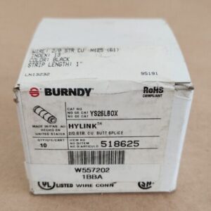 *BRAND NEW SEALED* [10] Burndy YS26LBOX Hylink 2/0 Str Cu Butt Splice + Warranty - Image 2