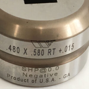 *Pre~Owned* WILSON TOOL .480 X .580 RT +.015 Negative Die + *Warranty* - Image 2
