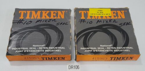 *NEW IN BOX* LOT OF 2 Timken 415953 Oil Seals 4.000 x 4.999 x 0.500" + Warranty! Main Image