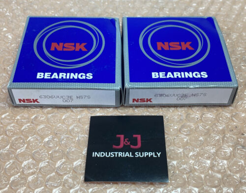 (2) NEW WITH BOX- NSK 6306V Bearing 6306VVC3E || FAST SHIPPED 🇺🇸 WARRANTY Main Image