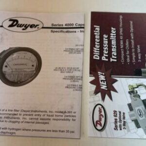 *NEW* DWYER CAPSUHELIC PRESSURE GUAGE 4100 W37W DT 0-100” H2O 500 PSIG MAX - Image 7