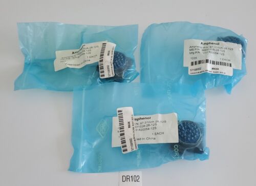 *NEW* LOT OF 3 Amphenol 97-3102A-28-12S Box Receptacle Connectors Size 28 26 Pin Main Image