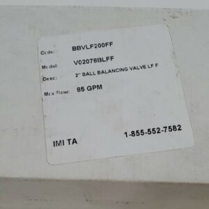 *NEW* IMI TA V02078BLFF 2" Balancing Valve LF F 85 Gpm BBVLF200FF + Warranty! - Image 10