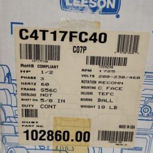 *NEW* Leeson 102860.00 Electric Motor 1/2Hp 1725Rpm 3Ph 208-230/460V + Warranty! - Image 2