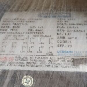 *NEW* Leeson 102860.00 Electric Motor 1/2Hp 1725Rpm 3Ph 208-230/460V + Warranty! - Image 6