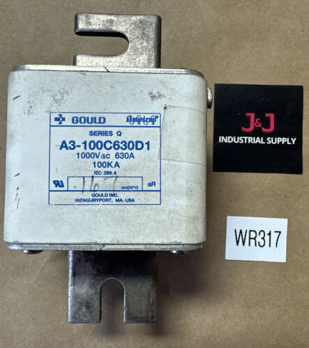 NEW SURPLUS- Gould Series Q AmpTrap Fuse A3-100C630D1 630A 1000VAC 100KA 🇺🇸 Main Image