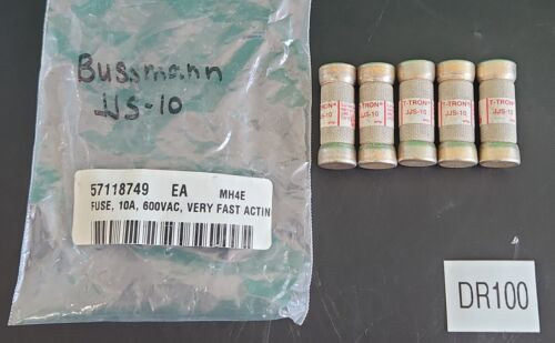 🆕️ *LOT OF 5* Bussmann JJS-10 Class T 600V AC ||WARRANTY+ 🇺🇸⚡️FAST SHIPPED! Main Image