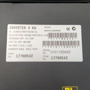 *PREOWNED* Danfoss 177N0542 RS485 Profibus 4 KW Inverter RFI-A1/TMP + Warranty! - Image 5