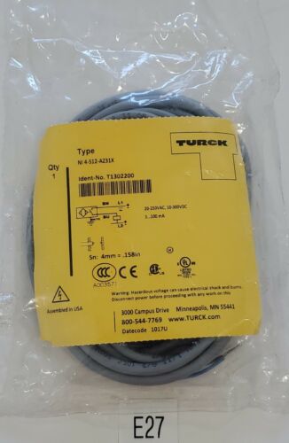 *NEW* Turck NI4-S12-AZ31X Inductive Sensor 4mm Range M12 Non Flush + Warranty! Main Image