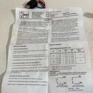 New Kobold Instruments Liquid Level Switch Mod. NCB-1054 - Image 4