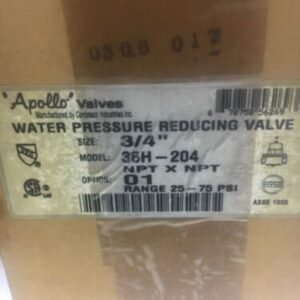 New Apollo 36H-204 Water Pressure Reducing Valve 3/4" Warranty! Fast Shipping! - Image 2