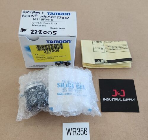 *BRAND NEW* Tamron M118FM16 C-Mount 1/1.8 16mm F/1.4 Manual Iris + Warranty! Main Image