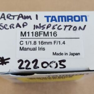 *BRAND NEW* Tamron M118FM16 C-Mount 1/1.8 16mm F/1.4 Manual Iris + Warranty! - Image 10