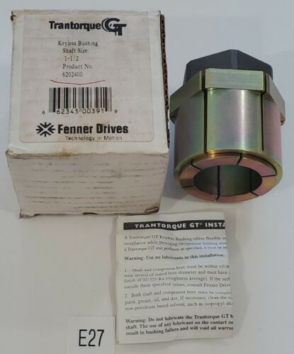 *NEW* Fenner Drives Trantorque 620400 Keyless Bushings 1-1/2" Shaft + Warranty! Main Image