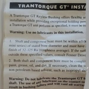 *NEW* Fenner Drives Trantorque 620400 Keyless Bushings 1-1/2" Shaft + Warranty! - Image 7