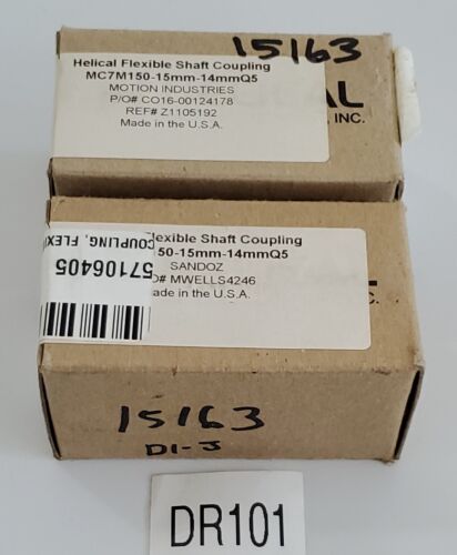 *NEW SEALED BOXES* 2 Helical MC7M150-15-14 Q5 Flexible Shaft Couplings +Warranty Main Image