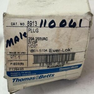 *NEW* Thomas Betts Russellstol 8913 Plug Ever-Lok 20A 250VAC + WARRANTY/FastShip - Image 6
