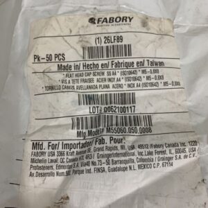 Fabory Flat Head Cap Screw, SS A4 (Lot Of 8)Sealed Bags) 50 PCs. Per Bag - Image 2