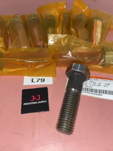 Hex Head Cap Screws 1 1/8"-7 Thread x 5”Long (Lot Of 10) Fast Shipping +Warranty Main Image