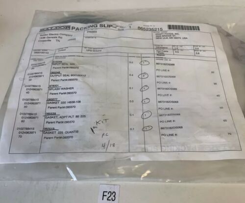 NEW DODGE BALDOR SEAL KIT PART 093370 PLEASE SEE PHOTOS Main Image