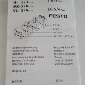 *NEW IN FACTORY BOX* Festo T-5/3-1/4 Pushbutton Valve 2-10 Bar 4578 + Warranty! - Image 9