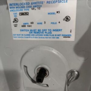 *PREOWNED* Crouse-Hinds Arktite CSR6352 Receptacle 600Vac 60A 4P 3W + Warranty! - Image 15