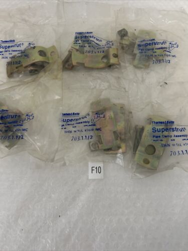 (6) 1/2" PIPE CLAMP Thomas & Betts 703.1 1/2 SUPER STRUT + Warranty Main Image