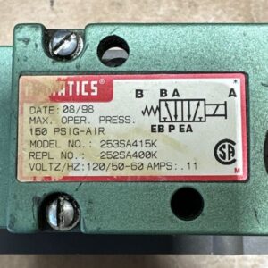 NEW NO BOX - Numatics Solenoid Valve 253SA415K / 252SA400K 150PSIG 120V 50/60Hz - Image 6