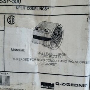 *NEW* BOX OF 2 Emerson O-Z/Gedney SSP-500 Split Couplings 5" + Warranty! - Image 9