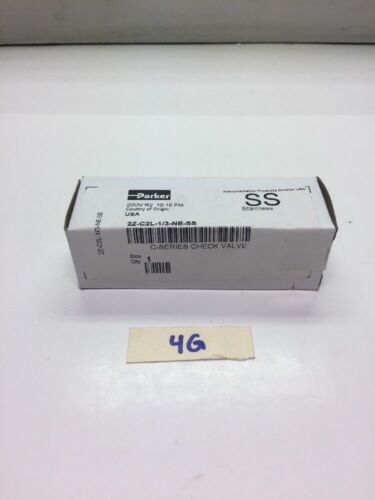 New! Parker C-Series Check Valve 2Z-C2L-1/3-NE-SS *Fast Shipping* Warranty! Main Image