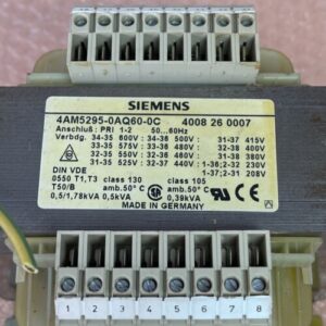Siemens 4AM5295-0AQ60-0C 208-600V Multi Tap AC Primary 115/230V Sec Transformer - Image 5