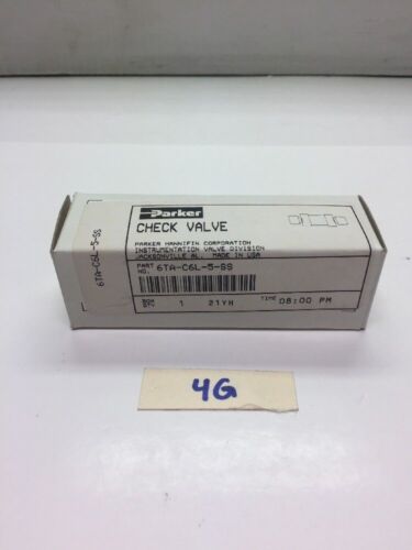 New! Parker Check Valve 6TA-C6L-5-SS *Fast Shipping* Warranty! Main Image