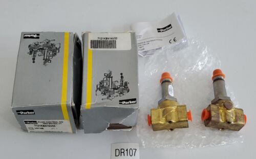 *NEW* LOT OF 2 Parker 7121KBN1NV00 Solenoid Valve 2 Way 1/8" Npt + Warranty! Main Image