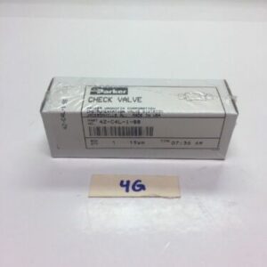 New! Parker Check Valve 4Z-C4L-1-SS *Fast Shipping* Warranty! - Image 1