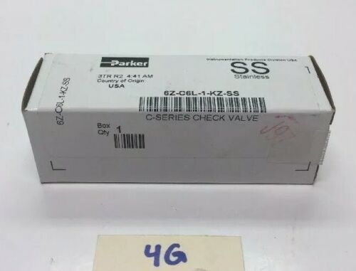 New! Parker C- Series Check Valve 6Z-C6L-1-KZ-SS *Fast Shipping* Warranty! Main Image