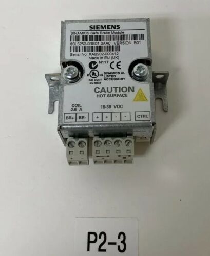 SIEMENS 6SL3252-0BB01-0AA0 SINAMICS SAFE BRAKE MODULE VER:B01 Warranty! Main Image