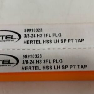 Hertel HSS Spiral Point Tap 3/8-24 UNF 3 FL Bright Finish 59910323(Lot Of 2) - Image 4