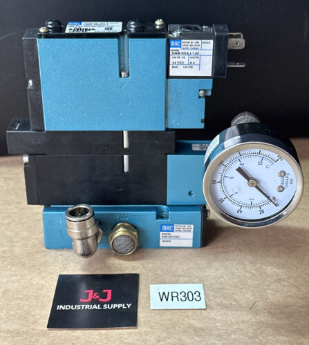 NEW ASSEMBLY- MAC 92B-ABA-000-DM-DDAJ-1JD 24VDC 20-120PSI Solenoid Valve Assy. Main Image