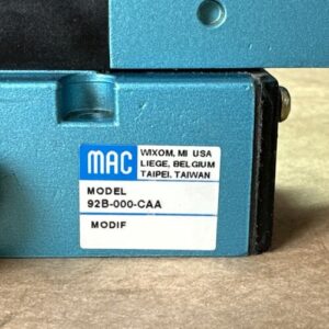 NEW ASSEMBLY- MAC 92B-ABA-000-DM-DDAJ-1JD 24VDC 20-120PSI Solenoid Valve Assy. - Image 5