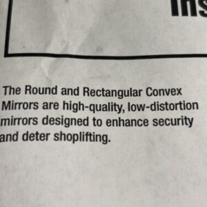 MSC Industrial 18"  Indoor Convex Mirror for Safety & Security Fast Shipping! - Image 7